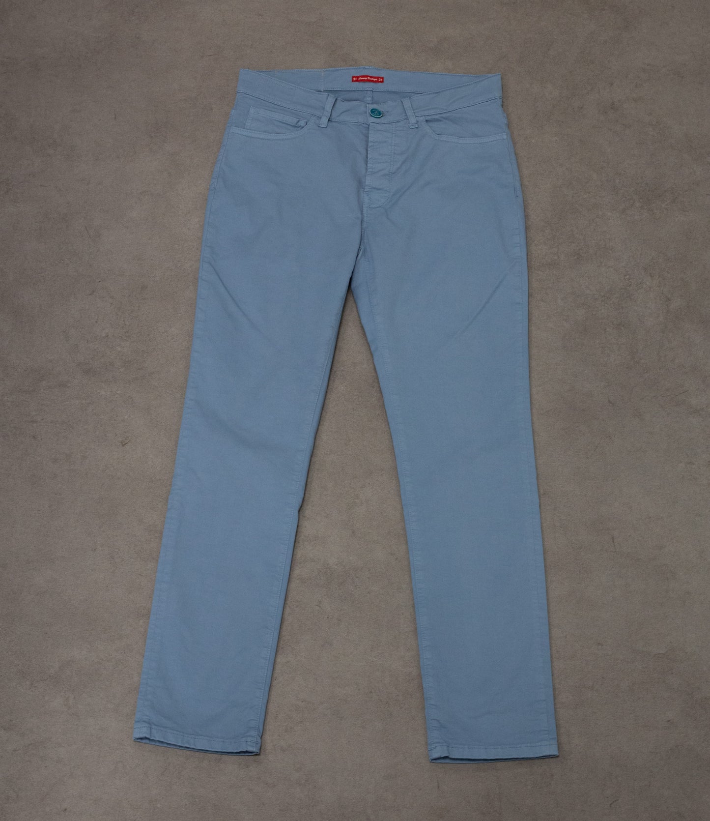 Regular light blue trousers