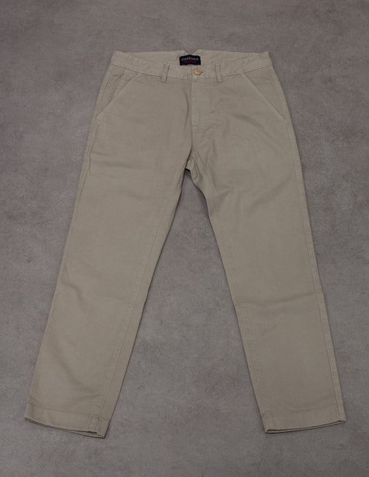 Pantalone beige in cotone stretch