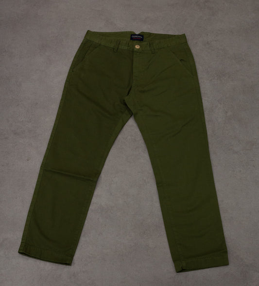 Pantalone verde militare in cotone stretch