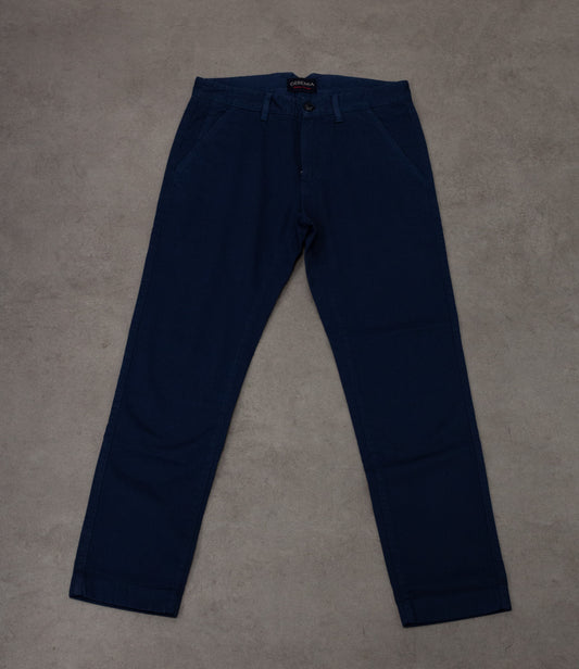 Pantalone blu in cotone stretch