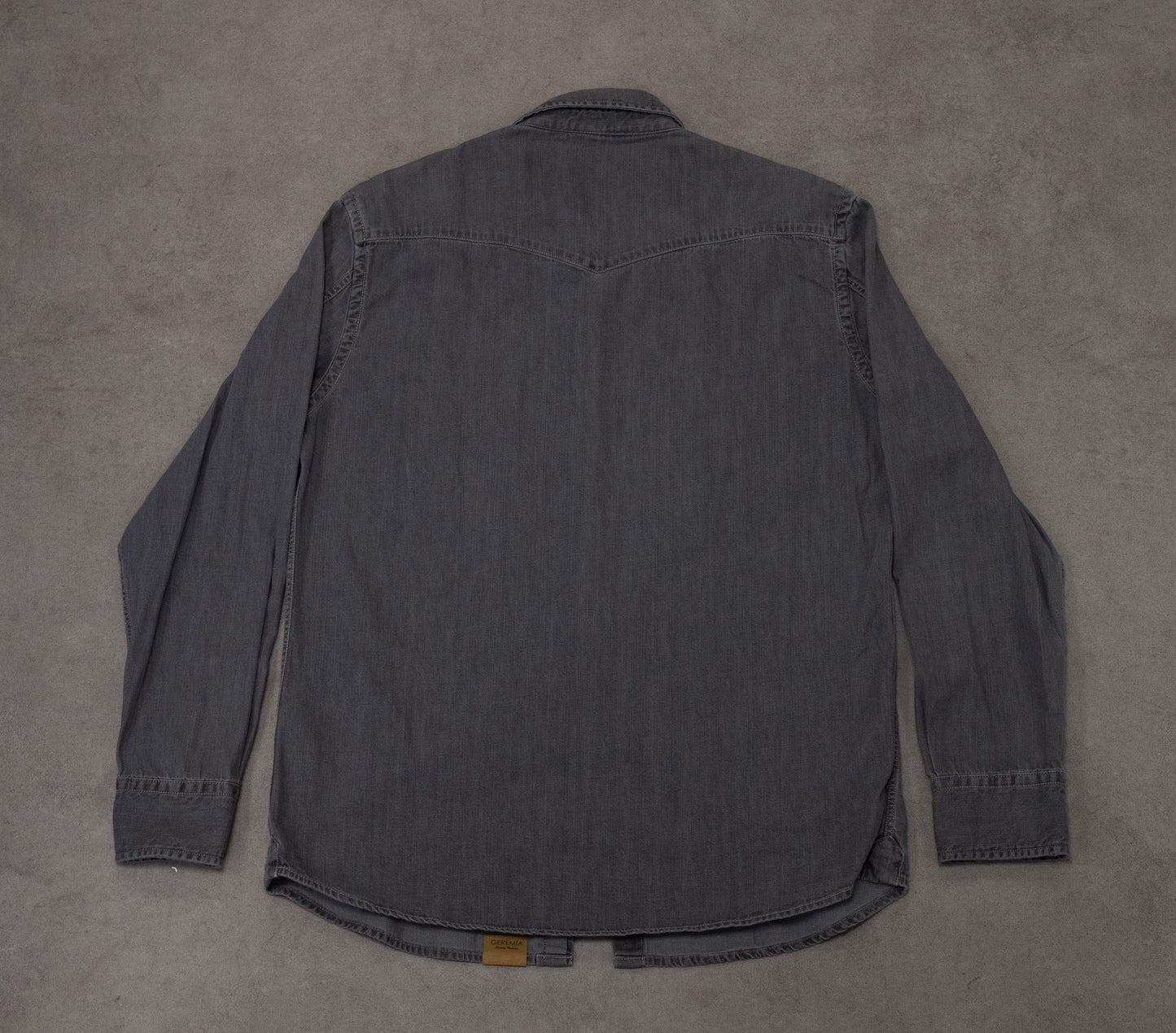 Camicia texana in denim grigio chiaro